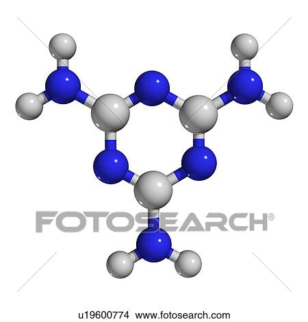 Picture - Melamine molecule. Fotosearch