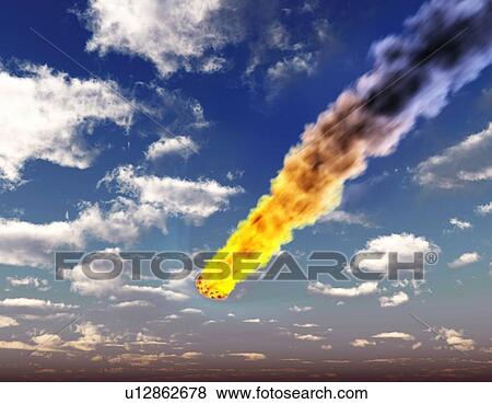 Meteorite in Earth's atmosphere, artwork View Large Photo Image Stock Photo - Meteorite in Earth's atmosphere, artwork. Fotosearch
