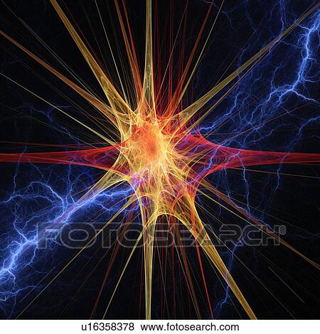 Nerve cell, artwork View Large Photo Image Stock Photo - Nerve cell, artwork. Fotosearch