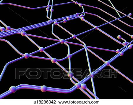 Stock Image - Network diagram. Fotosearch
