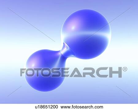 Stock Image - Nitrogen molecule. Fotosearch