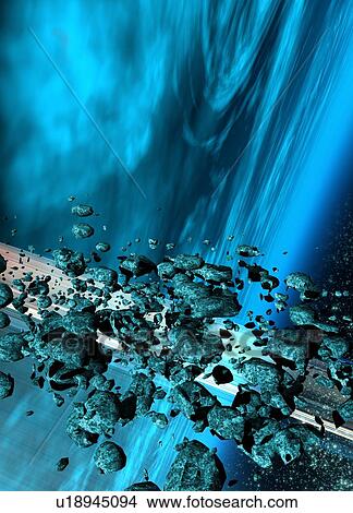 Picture - Planetary rings, artwork. Fotosearch