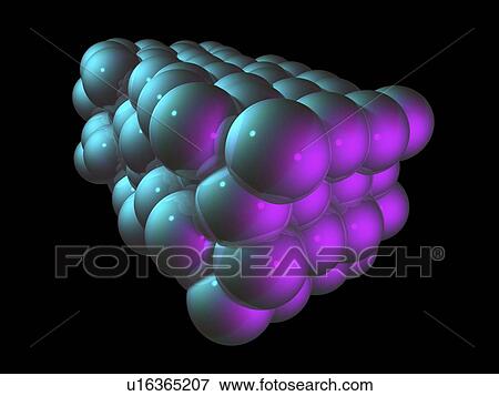 Stock Photo - Plutonium crystal structure. Fotosearch