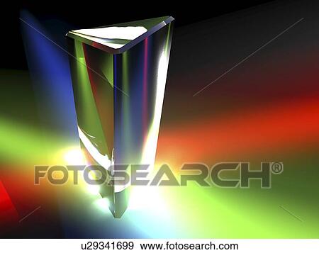 Stock Photo - Prism, light spectrum. Fotosearch