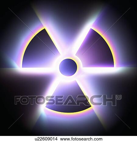 Picture - Radiation warning sign. Fotosearch