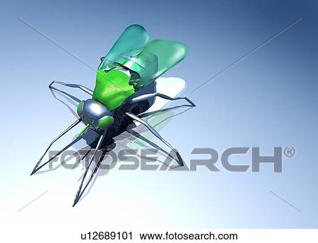 Stock Image - Robotic fly, artwork. Fotosearch
