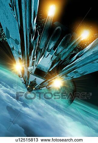 Stock Image - Space travel, artwork. Fotosearch