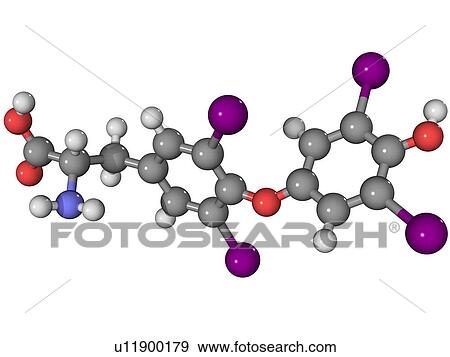 Stock Photo - Synthetic thyroid hormone molecule. Fotosearch