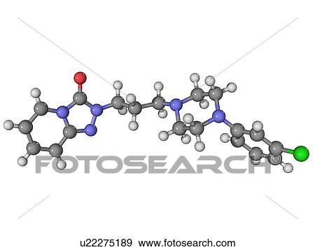 Trazadone antidepressant drug molecule View Large Photo Image Stock Photo - Trazadone antidepressant drug molecule. Fotosearch