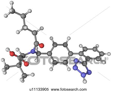 Stock Photography - Valsartan drug molecule. Fotosearch