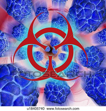 Stock Image - Viral pathogens, conceptual artwork. Fotosearch