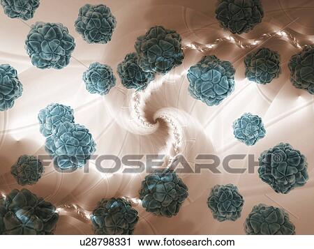 Stock Image - Virus research, conceptual artwork. Fotosearch