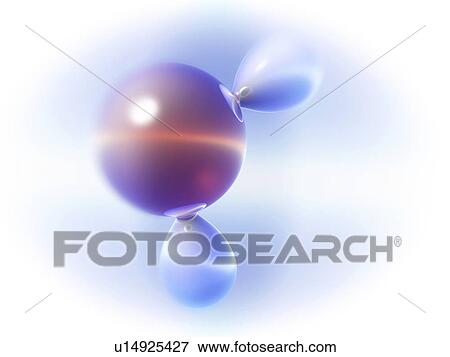 Stock Photo - Water molecule. Fotosearch