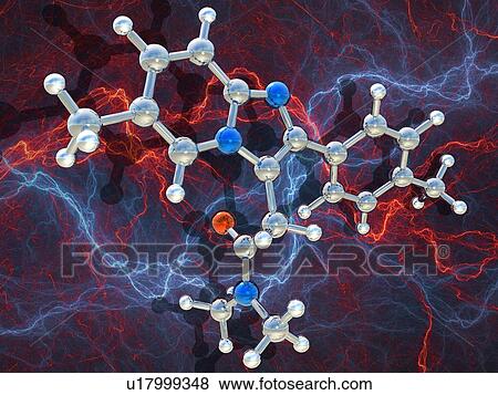Stock Photo - Zolpidem sedative drug molecule. Fotosearch
