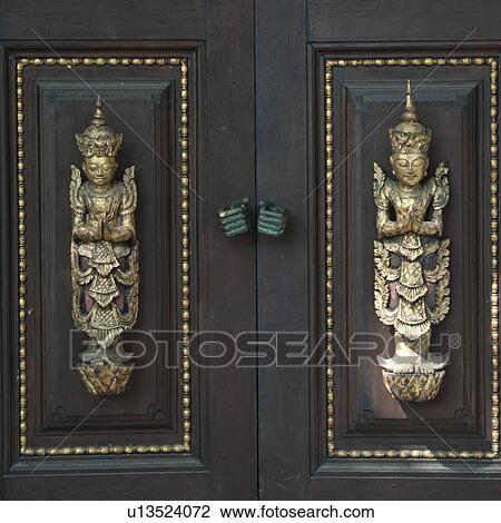 Apsara statues at the entrance of Mandarin Oriental Dhara Dhevi, Chiang Mai, Thailand View Large Photo Image Stock Image - Apsara statues at the entrance of Mandarin Oriental Dhara Dhevi, Chiang Mai, Thailand. Fotosearch