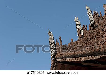 Apsara statues on the top of Mandarin Oriental Dhara Dhevi, Chiang Mai, Thailand View Large Photo Image Stock Image - Apsara statues on the top of Mandarin Oriental Dhara Dhevi, Chiang Mai, Thailand. Fotosearch