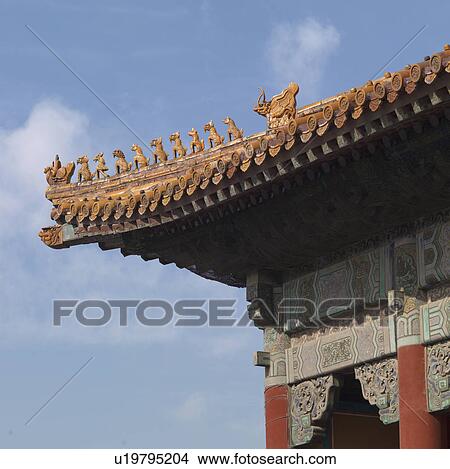 Architectural detail of a palace in Forbidden City, Beijing, China View Large Photo Image Picture - Architectural detail of a palace in Forbidden City, Beijing, China. Fotosearch