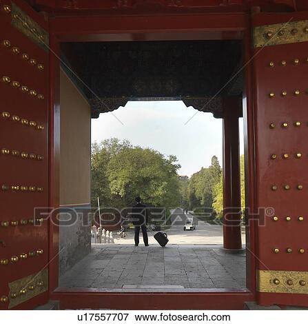 Stock Photo - Architectural detail of Xihe Gate, Forbidden City, Beijing, China. Fotosearch