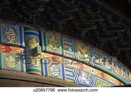 Architectural details of Temple Of Heaven, Beijing, China View Large Photo Image Stock Photograph - Architectural details of Temple Of Heaven, Beijing, China. Fotosearch