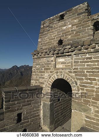 Stock Photo - Archway of Mutianyu section of the Great Wall of China, Beijing, China. Fotosearch