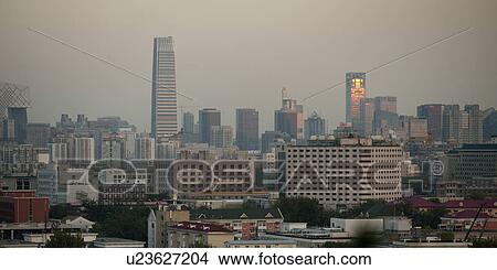 Picture - Buildings in a city, Beijing, China. Fotosearch