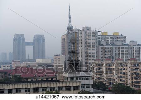 Buildings in Binhai, Tianjin, China View Large Photo Image Stock Photo - Buildings in Binhai, Tianjin, China. Fotosearch