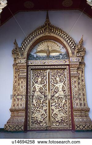 Stock Photo - Carvings at the entrance of Wat Phrathat Doi Suthep, Chiang Mai, Thailand. Fotosearch