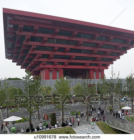 Stock Photo - China pavilion at Shanghai World Expo, Shanghai, China. Fotosearch