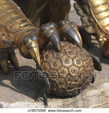 Chinese guardian lion at the Forbidden City, Beijing, China View Large Photo Image Stock Photograph - Chinese guardian lion at the Forbidden City, Beijing, China. Fotosearch