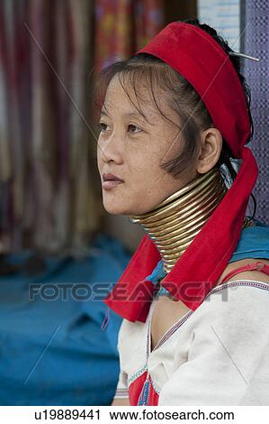 Close-up of a Padaung woman, Huay Pu Keng, Mae Hong Son Province, Thailand View Large Photo Image Stock Image - Close-up of a Padaung woman, Huay Pu Keng, Mae Hong Son Province, Thailand. Fotosearch