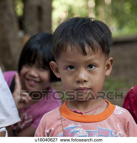 Stock Photo - Close-up of boy, Thailand. Fotosearch