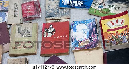 Stock Photo - Close-up of Chinese books, Shanghai, China. Fotosearch
