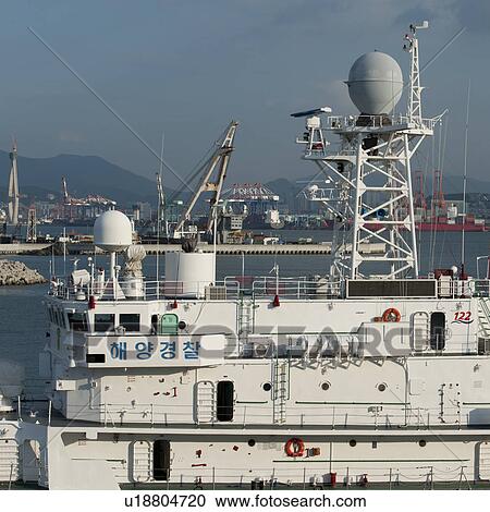 Coast guard ship at Busan Harbor, Busan, Yeongnam, South Korea View Large Photo Image Stock Image - Coast guard ship at Busan Harbor, Busan, Yeongnam, South Korea. Fotosearch