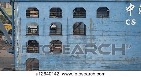 Container ship at a commercial dock, Yangtze River, Shanghai, China View Large Photo Image Stock Image - Container ship at a commercial dock, Yangtze River, Shanghai, China. Fotosearch