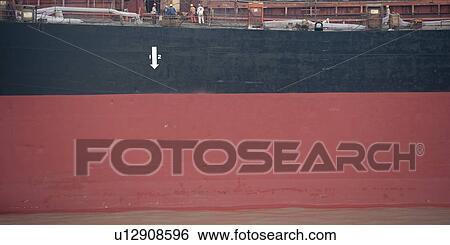 Stock Photograph - Container ship in the Yangtze River, Shanghai, China. Fotosearch