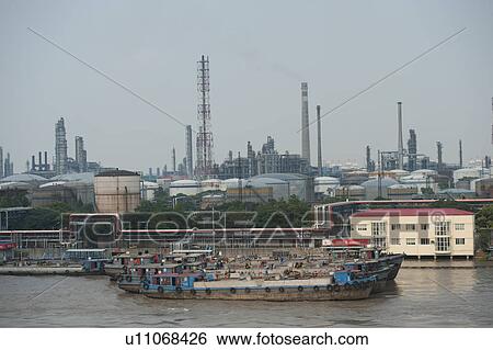 Container ships at a commercial dock, Yangtze River, Shanghai, China View Large Photo Image Stock Photograph - Container ships at a commercial dock, Yangtze River, Shanghai, China. Fotosearch