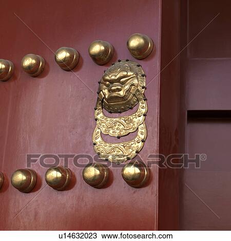 Detail of a door, Forbidden City, Beijing, China View Large Photo Image Stock Image - Detail of a door, Forbidden City, Beijing, China. Fotosearch