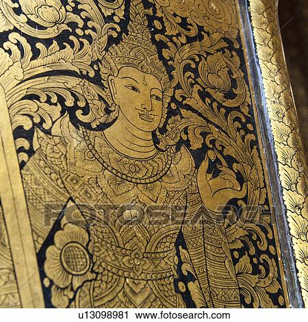 Detail of a painting at Wat Phra Singh, Chiang Mai, Thailand View Large Photo Image Stock Image - Detail of a painting at Wat Phra Singh, Chiang Mai, Thailand. Fotosearch