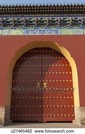 Gate at the Temple Of Heaven, Beijing, China View Large Photo Image Stock Image - Gate at the Temple Of Heaven, Beijing, China. Fotosearch