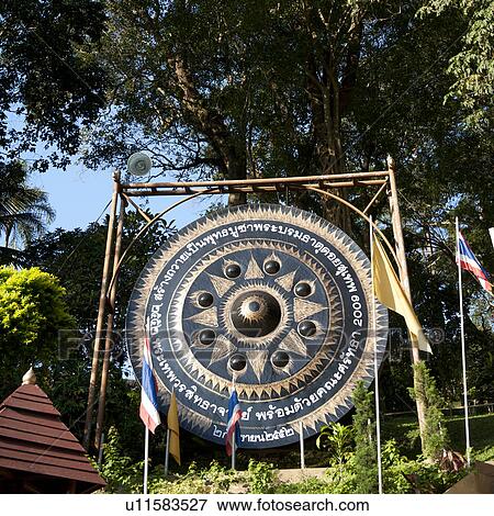 Stock Photo - Gong at Wat Phrathat Doi Suthep, Chiang Mai, Thailand. Fotosearch