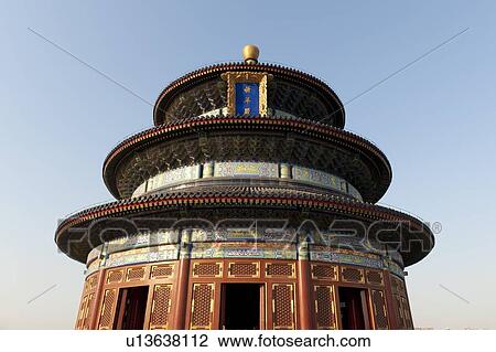 Stock Image - Hall Of Prayer For Good Harvests, Temple Of Heaven, Beijing, China. Fotosearch