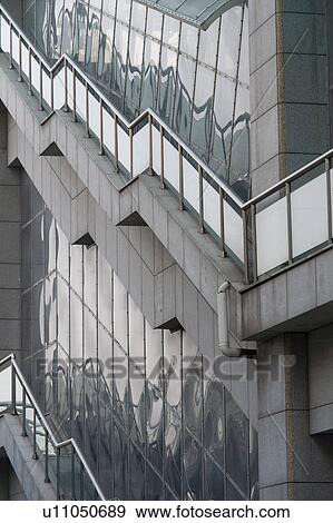 Stock Photo - Low angle view of a building, Binhai, Tianjin, China. Fotosearch
