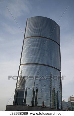 Stock Photo - Low angle view of Jing Guang Center, Chaoyang District, Beijing, China. Fotosearch