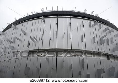 Stock Image - Low angle view of Singapore pavilion at Shanghai World Expo, Shanghai, China. Fotosearch