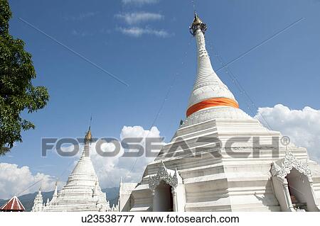 Low angle view of stupa at Wat Phra That Doi Kong Mu temple, Mae Hong Son Province, Thailand View Large Photo Image Stock Photo - Low angle view of stupa at Wat Phra That Doi Kong Mu temple, Mae Hong Son Province, Thailand. Fotosearch