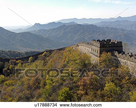 Mutianyu section of the Great Wall of China, Beijing, China View Large Photo Image Picture - Mutianyu section of the Great Wall of China, Beijing, China. Fotosearch