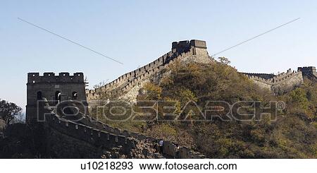 Stock Image - Mutianyu section of the Great Wall of China, Beijing, China. Fotosearch
