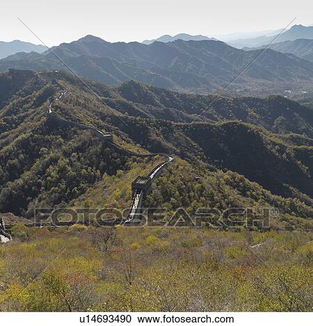 Mutianyu section of the Great Wall of China, Beijing, China View Large Photo Image Stock Image - Mutianyu section of the Great Wall of China, Beijing, China. Fotosearch