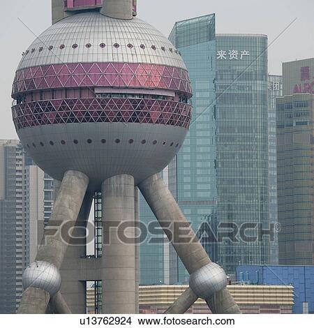 Oriental Pearl Tower, Pudong, Shanghai, China View Large Photo Image Picture - Oriental Pearl Tower, Pudong, Shanghai, China. Fotosearch
