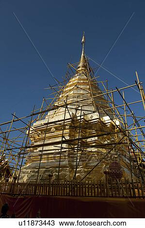 Pagoda under renovation at Wat Phrathat Doi Suthep, Chiang Mai, Thailand View Large Photo Image Stock Image - Pagoda under renovation at Wat Phrathat Doi Suthep, Chiang Mai, Thailand. Fotosearch